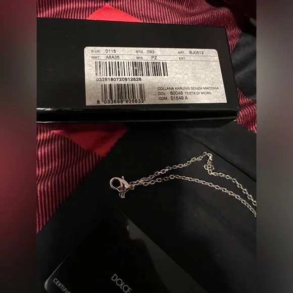 Dolce & Gabbana Horn Necklace w/ box & jewelry cloth. Missing D&G pendant - Picture 9 of 12